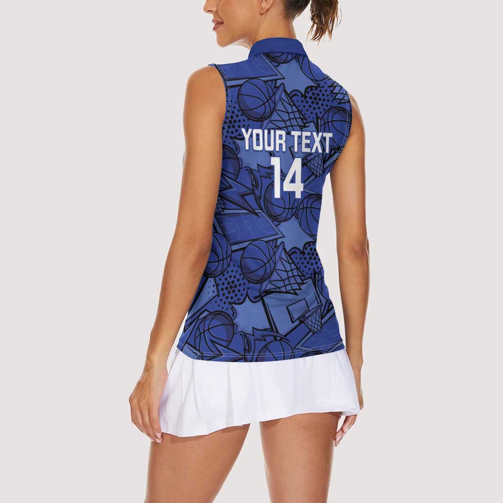 Serbia Basketball Custom Women Sleeveless Polo Shirt Srbija Go Champions - Wonder Print Shop