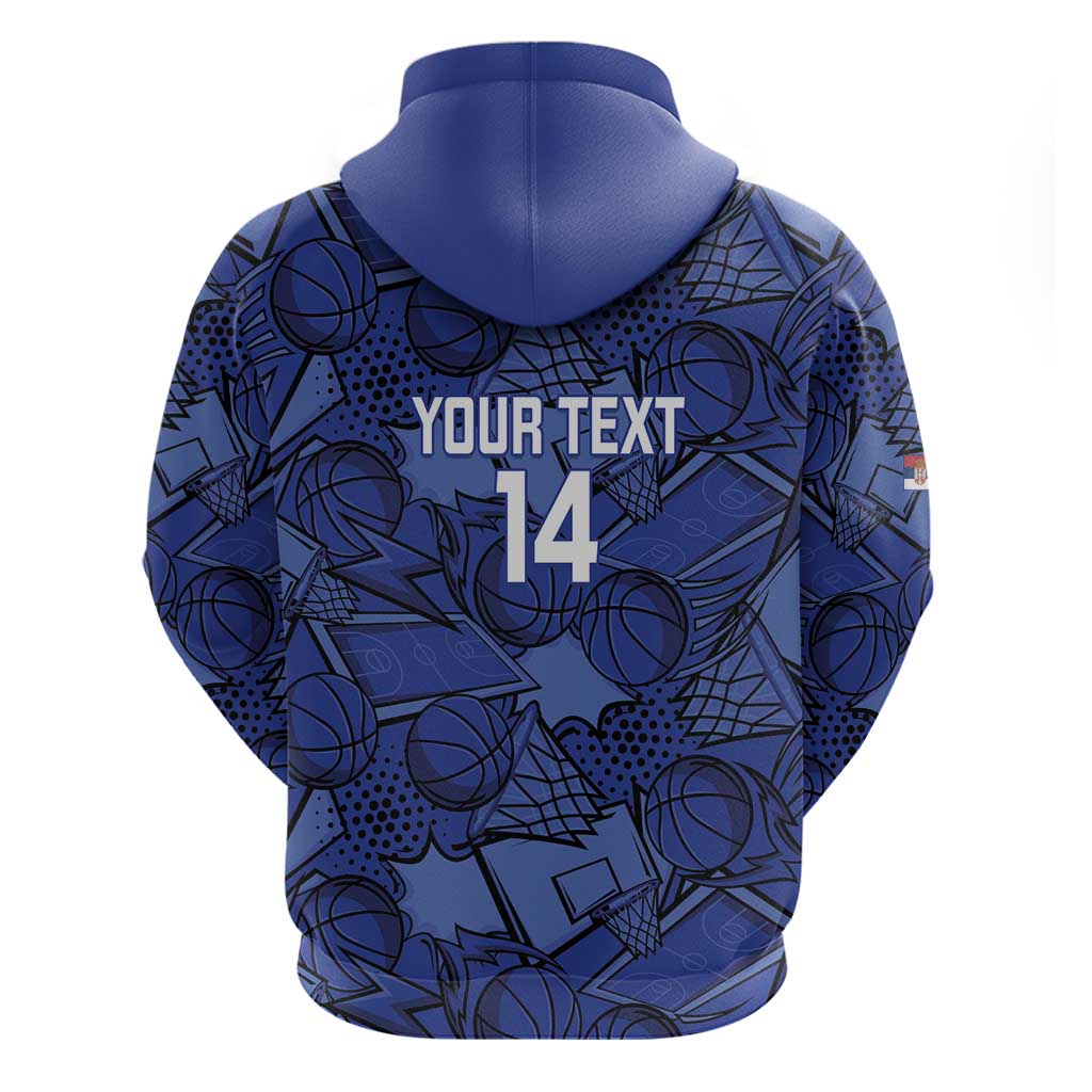 Serbia Basketball Custom Zip Hoodie Srbija Go Champions - Wonder Print Shop