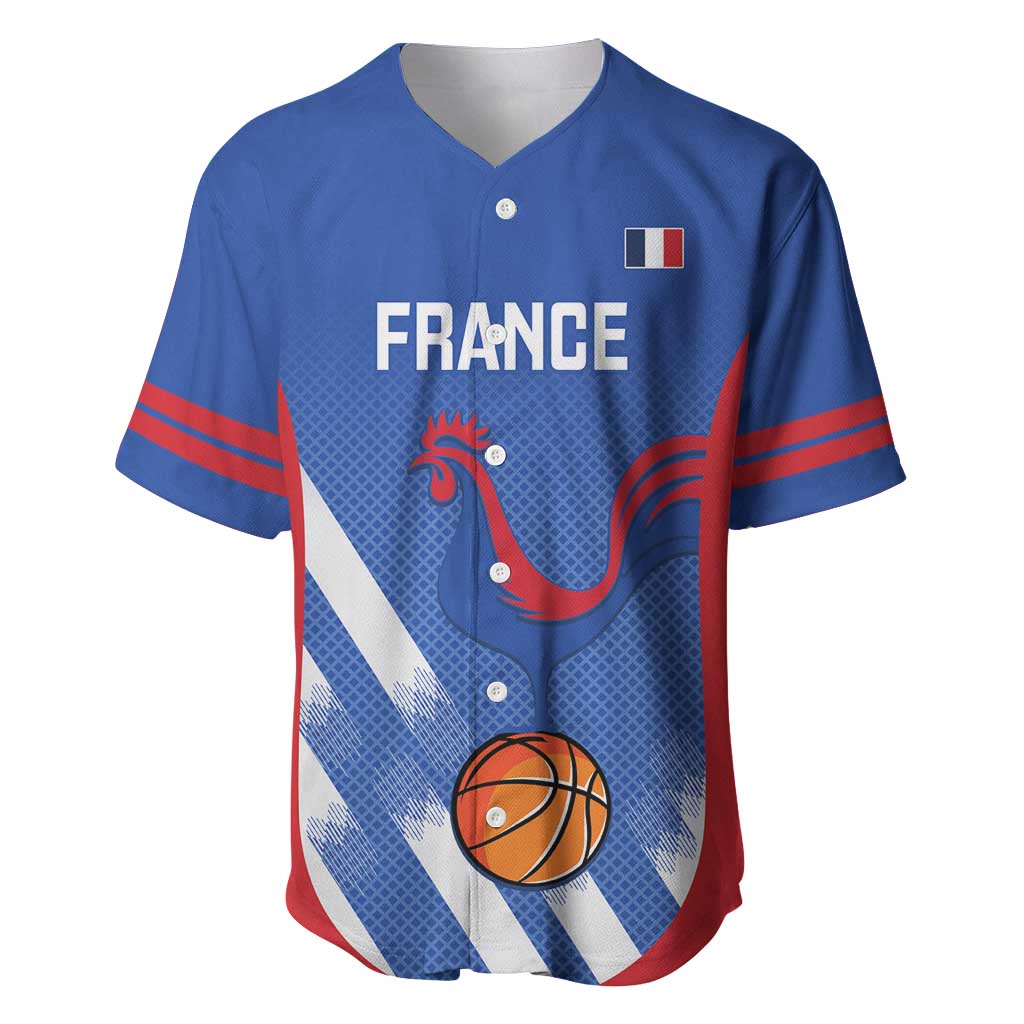 France Basketball Custom Baseball Jersey Allez Les Bleus - Wonder Print Shop