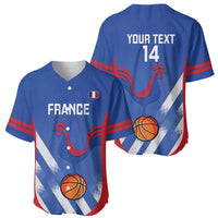 France Basketball Custom Baseball Jersey Allez Les Bleus - Wonder Print Shop