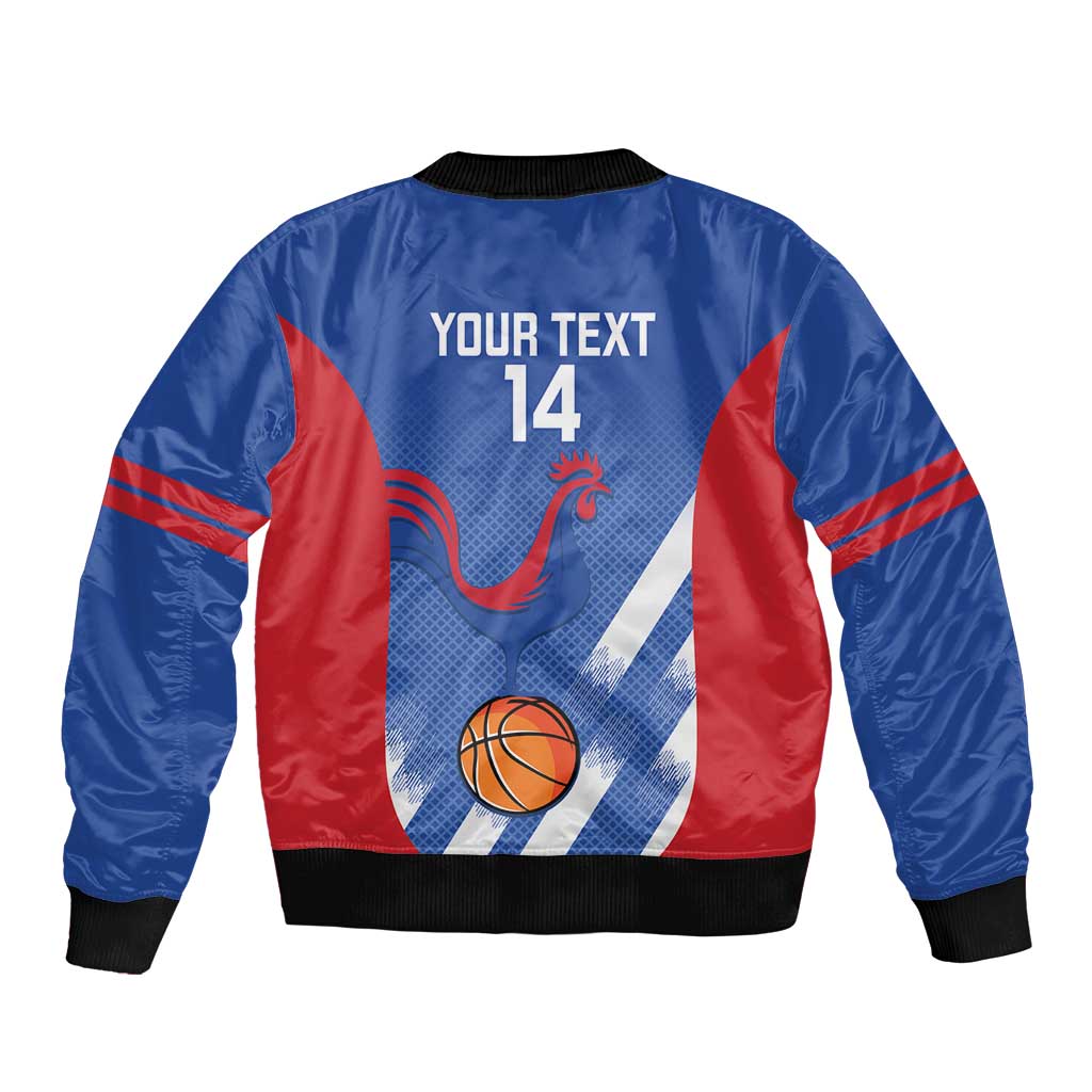 France Basketball Custom Bomber Jacket Allez Les Bleus - Wonder Print Shop