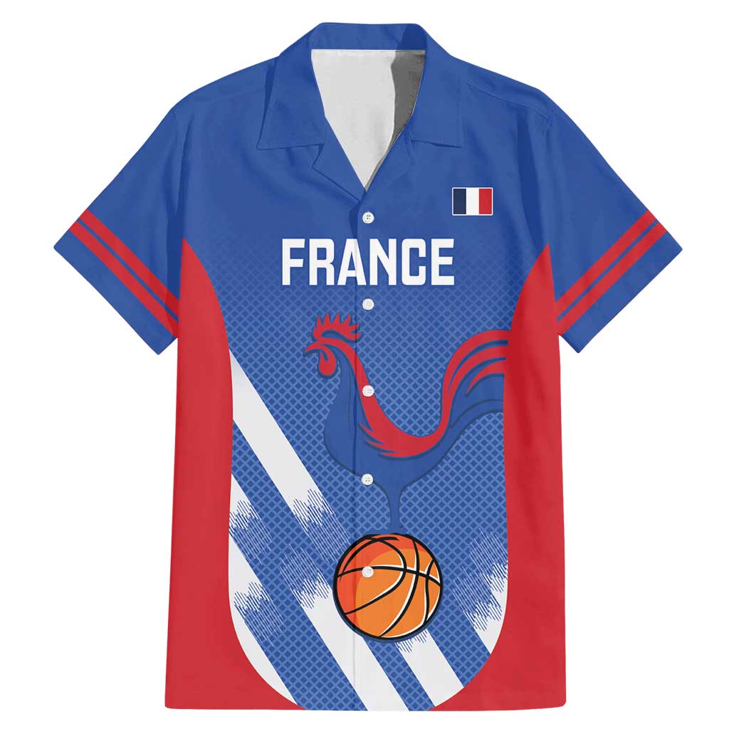 France Basketball Custom Family Matching Mermaid Dress and Hawaiian Shirt Allez Les Bleus - Wonder Print Shop