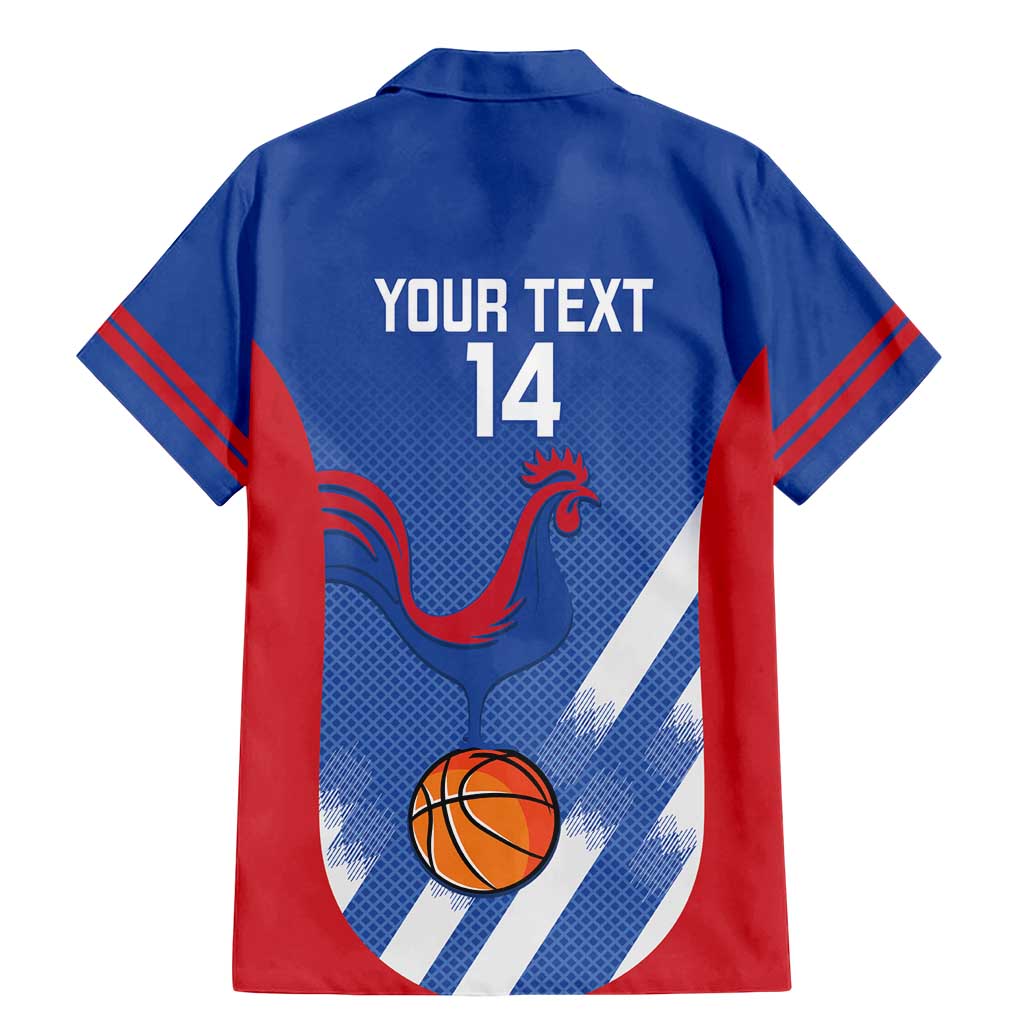 France Basketball Custom Family Matching Mermaid Dress and Hawaiian Shirt Allez Les Bleus - Wonder Print Shop