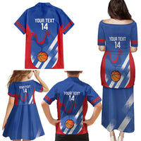 France Basketball Custom Family Matching Puletasi and Hawaiian Shirt Allez Les Bleus - Wonder Print Shop