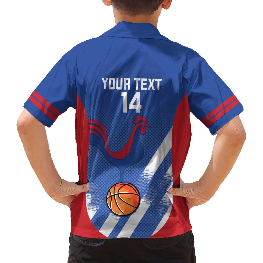 France Basketball Custom Family Matching Summer Maxi Dress and Hawaiian Shirt Allez Les Bleus - Wonder Print Shop