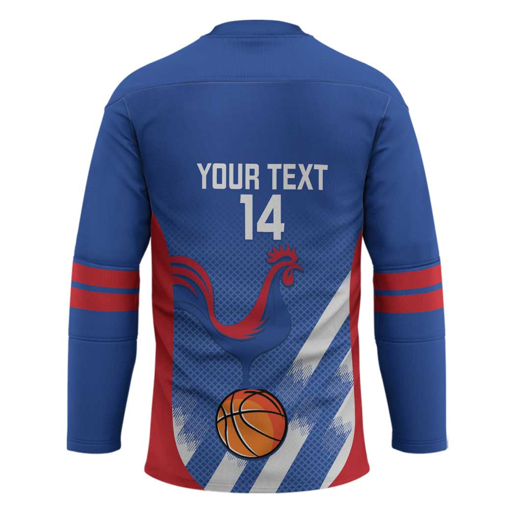 France Basketball Custom Hockey Jersey Allez Les Bleus - Wonder Print Shop