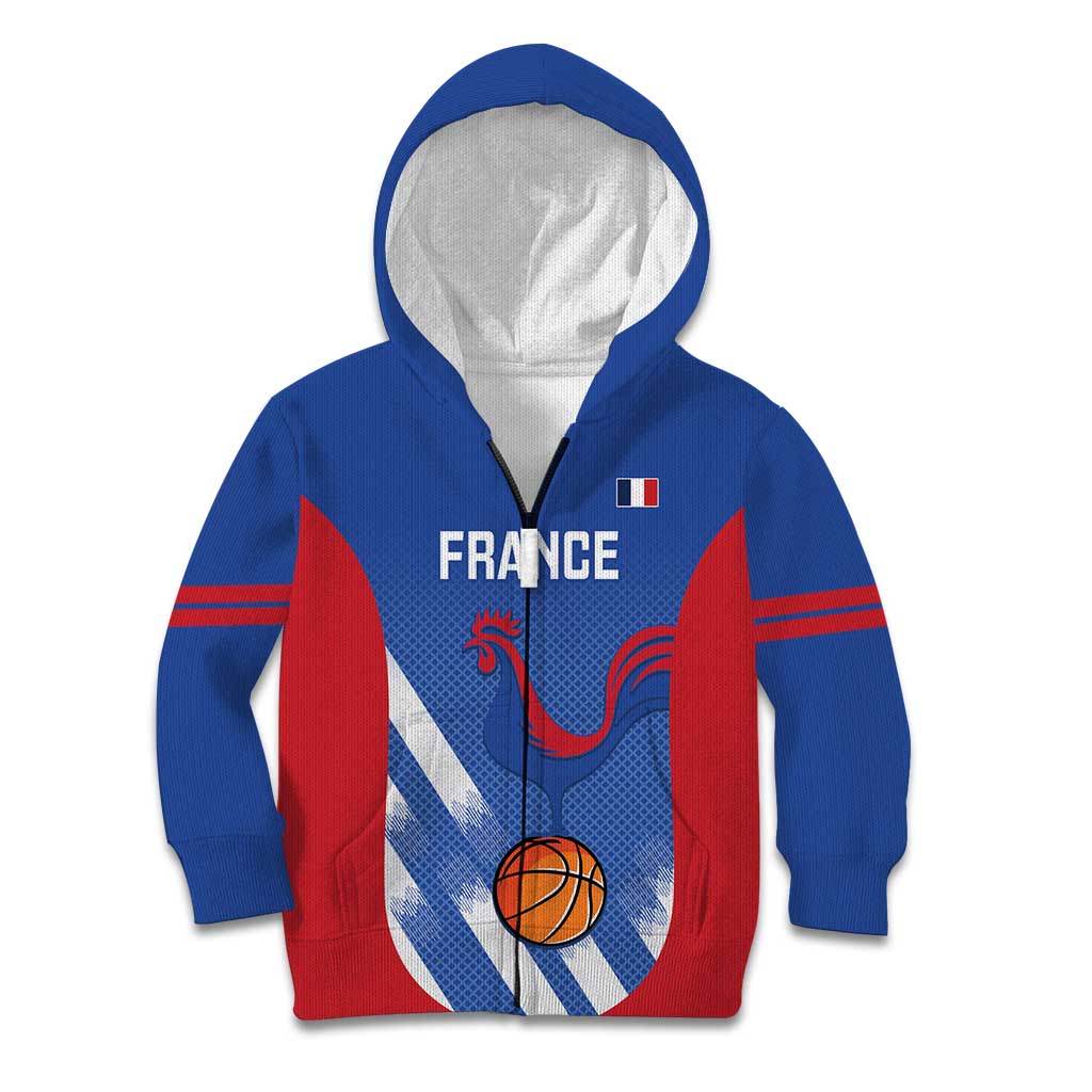 France Basketball Custom Kid Hoodie Allez Les Bleus - Wonder Print Shop
