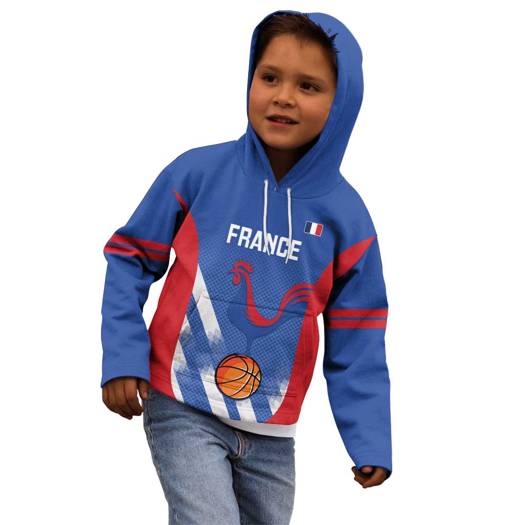 France Basketball Custom Kid Hoodie Allez Les Bleus - Wonder Print Shop