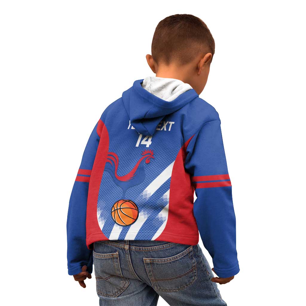 France Basketball Custom Kid Hoodie Allez Les Bleus - Wonder Print Shop