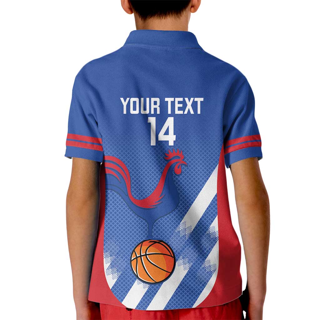 France Basketball Custom Kid Polo Shirt Allez Les Bleus - Wonder Print Shop