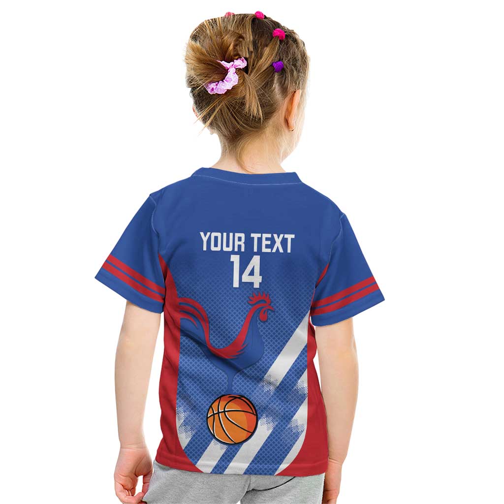 France Basketball Custom Kid T Shirt Allez Les Bleus - Wonder Print Shop