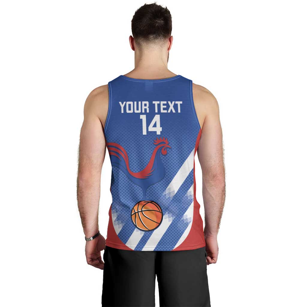 France Basketball Custom Men Tank Top Allez Les Bleus - Wonder Print Shop