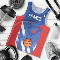 France Basketball Custom Men Tank Top Allez Les Bleus - Wonder Print Shop