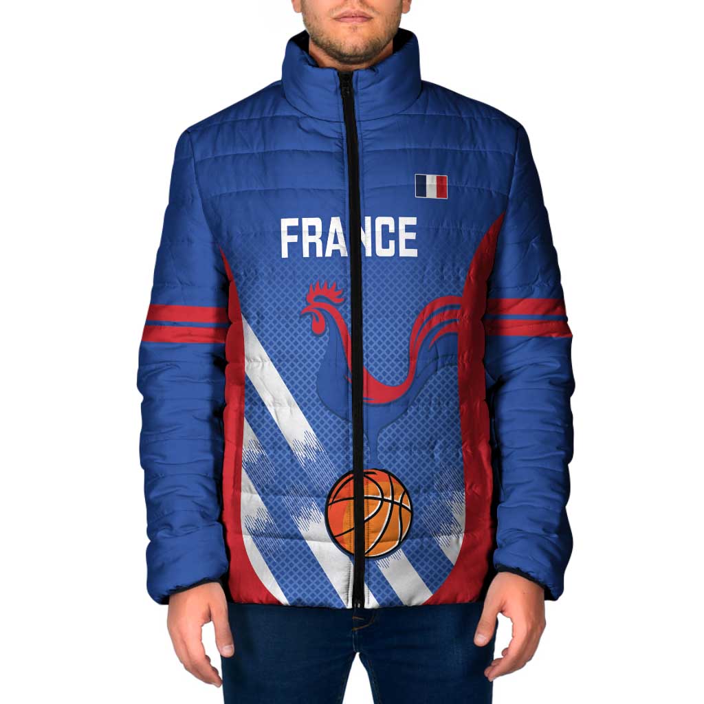 France Basketball Custom Padded Jacket Allez Les Bleus - Wonder Print Shop