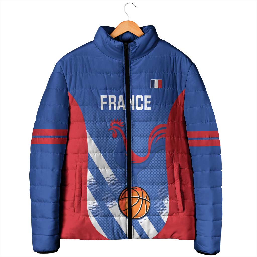 France Basketball Custom Padded Jacket Allez Les Bleus - Wonder Print Shop