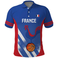 France Basketball Custom Polo Shirt Allez Les Bleus - Wonder Print Shop