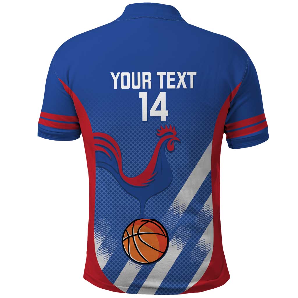 France Basketball Custom Polo Shirt Allez Les Bleus - Wonder Print Shop