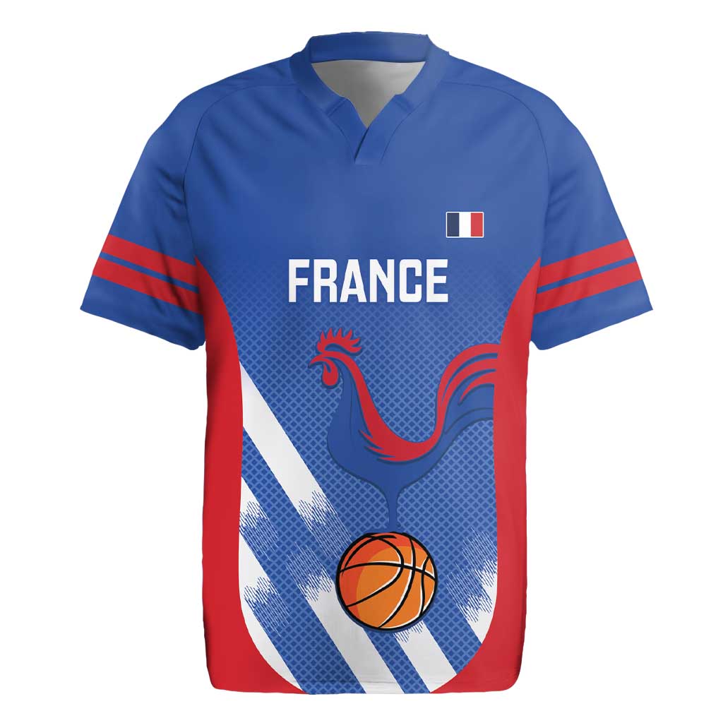 France Basketball Custom Rugby Jersey Allez Les Bleus - Wonder Print Shop