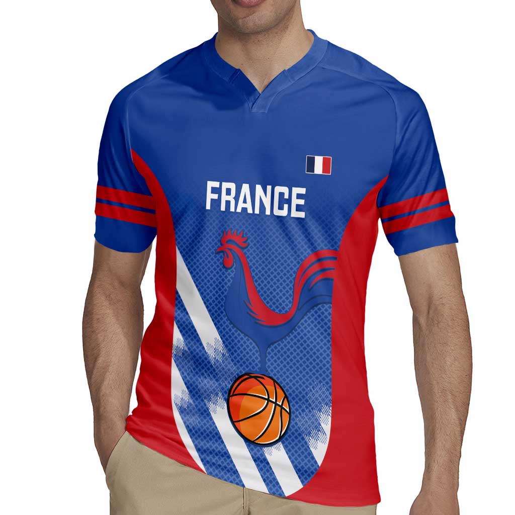 France Basketball Custom Rugby Jersey Allez Les Bleus - Wonder Print Shop