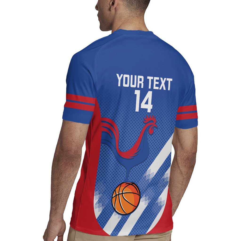 France Basketball Custom Rugby Jersey Allez Les Bleus - Wonder Print Shop