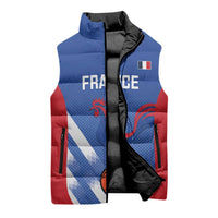 France Basketball Custom Sleeveless Puffer Jacket Allez Les Bleus - Wonder Print Shop
