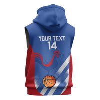 France Basketball Custom Sleeveless Zip Hoodie Allez Les Bleus - Wonder Print Shop