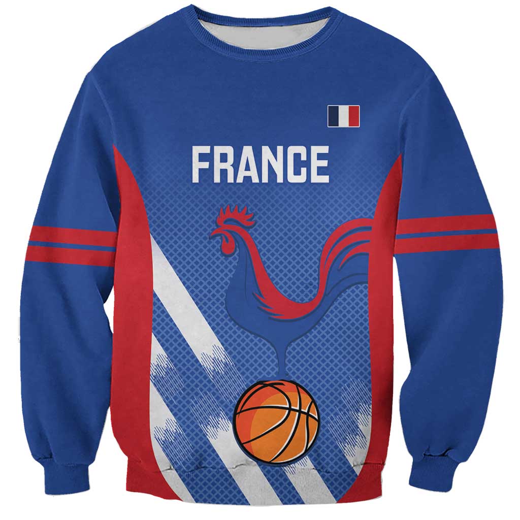 France Basketball Custom Sweatshirt Allez Les Bleus - Wonder Print Shop