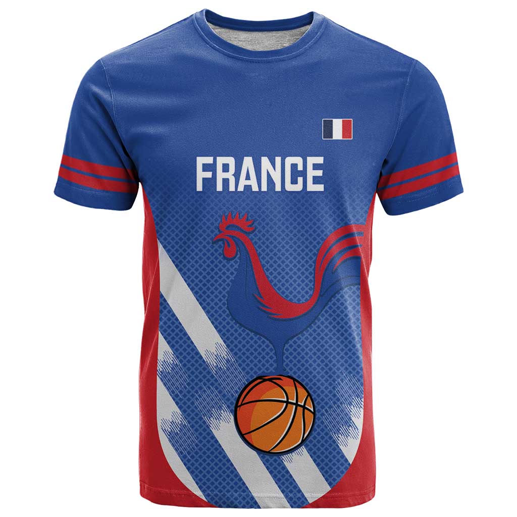 France Basketball Custom T Shirt Allez Les Bleus - Wonder Print Shop