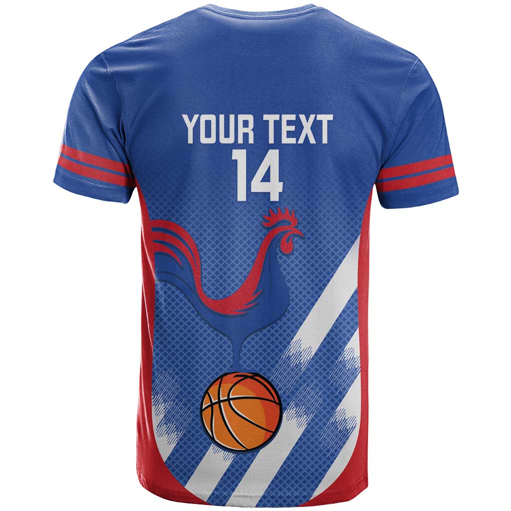 France Basketball Custom T Shirt Allez Les Bleus - Wonder Print Shop