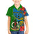 Vanuatu Malampa Day Family Matching Summer Maxi Dress and Hawaiian Shirt Coat Of Arms Mix Tropical Flowers - Wonder Print Shop
