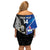 Custom New Zealand And Samoa Rugby Off Shoulder Short Dress All Black Tiki Fern Mix Manu Samoa 2023 World Cup - Wonder Print Shop