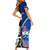 Custom New Zealand And Samoa Rugby Short Sleeve Bodycon Dress All Black Tiki Fern Mix Manu Samoa 2023 World Cup - Wonder Print Shop