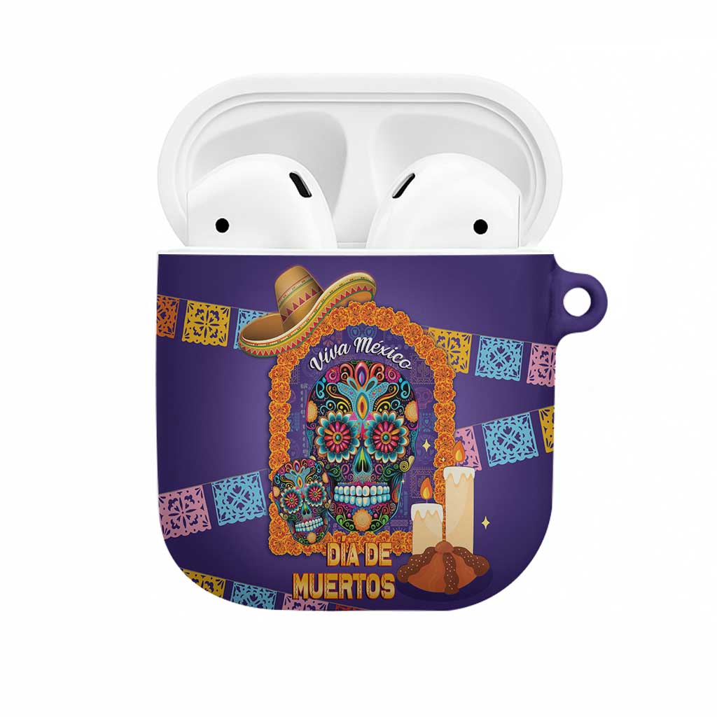 Mexico Day Of The Dead AirPods Case Sombrero Sugar Skull Marigold Pan De Muerto - Wonder Print Shop