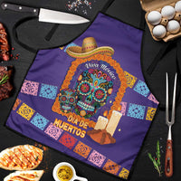 Mexico Day Of The Dead Apron Sombrero Sugar Skull Marigold Pan De Muerto - Wonder Print Shop