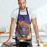 Mexico Day Of The Dead Apron Sombrero Sugar Skull Marigold Pan De Muerto - Wonder Print Shop