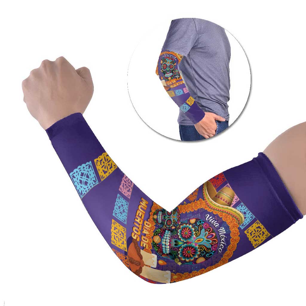 Mexico Day Of The Dead Arm Sleeves Sombrero Sugar Skull Marigold Pan De Muerto - Wonder Print Shop