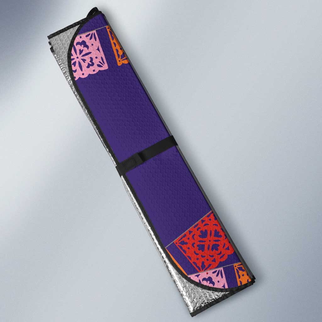 Mexico Day Of The Dead Auto Sun Shade Sombrero Sugar Skull Marigold Pan De Muerto - Wonder Print Shop