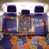 Mexico Day Of The Dead Back Car Seat Cover Sombrero Sugar Skull Marigold Pan De Muerto - Wonder Print Shop