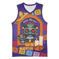 Mexico Day Of The Dead Basketball Jersey Sombrero Sugar Skull Marigold Pan De Muerto - Wonder Print Shop