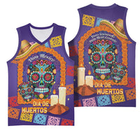 Mexico Day Of The Dead Basketball Jersey Sombrero Sugar Skull Marigold Pan De Muerto - Wonder Print Shop