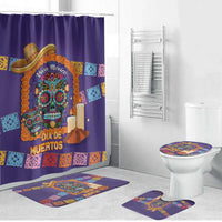 Mexico Day Of The Dead Bathroom Set Sombrero Sugar Skull Marigold Pan De Muerto - Wonder Print Shop