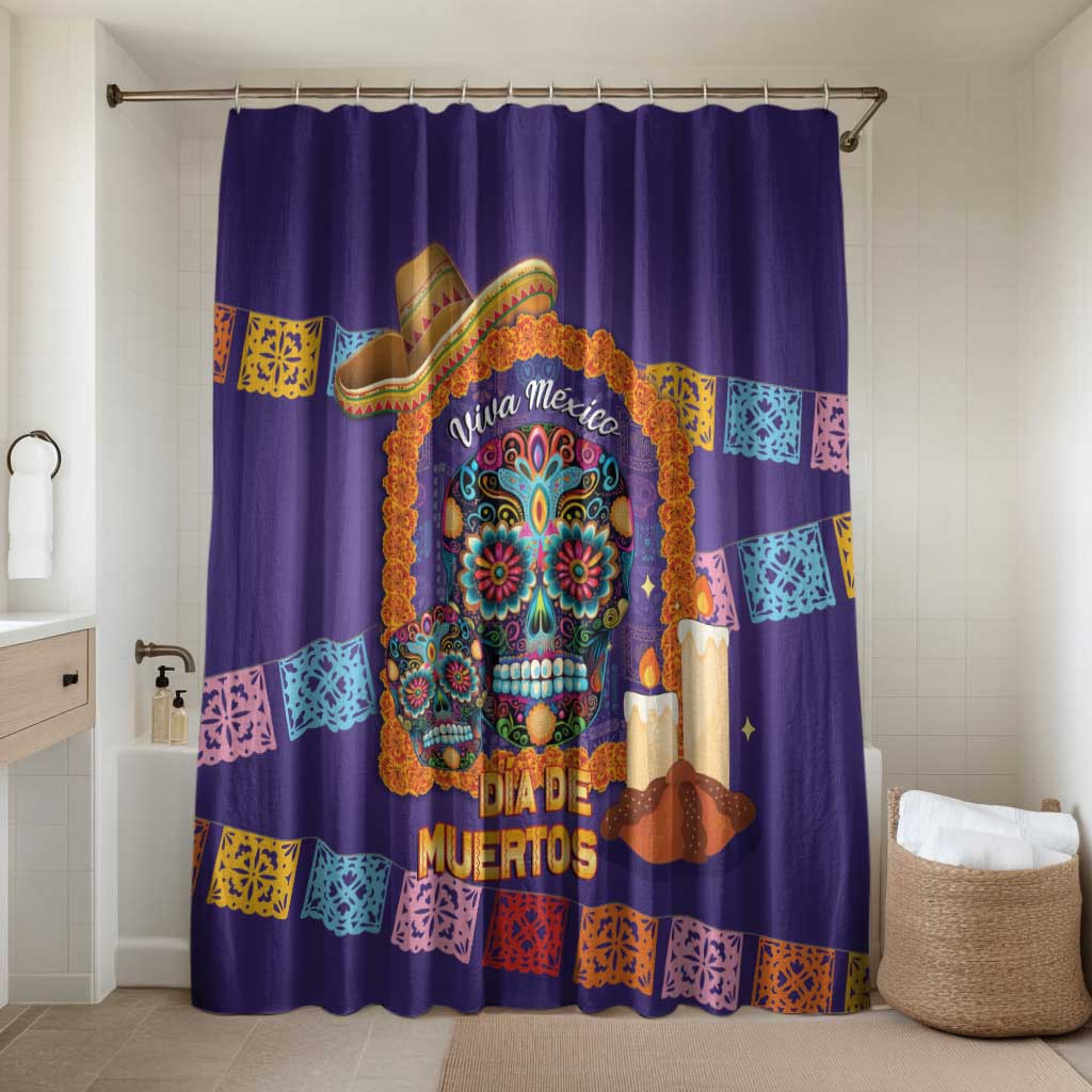 Mexico Day Of The Dead Bathroom Set Sombrero Sugar Skull Marigold Pan De Muerto - Wonder Print Shop