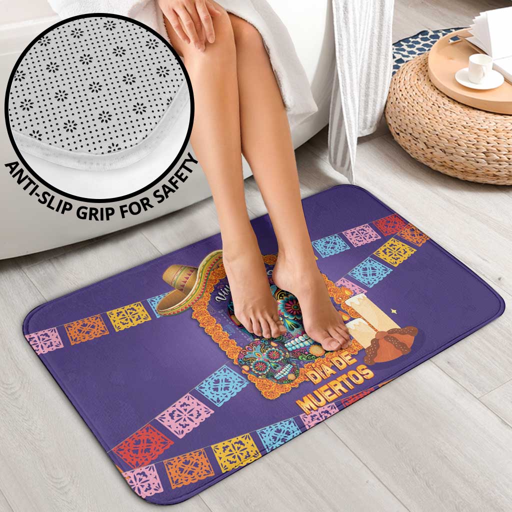 Mexico Day Of The Dead Bathroom Set Sombrero Sugar Skull Marigold Pan De Muerto - Wonder Print Shop