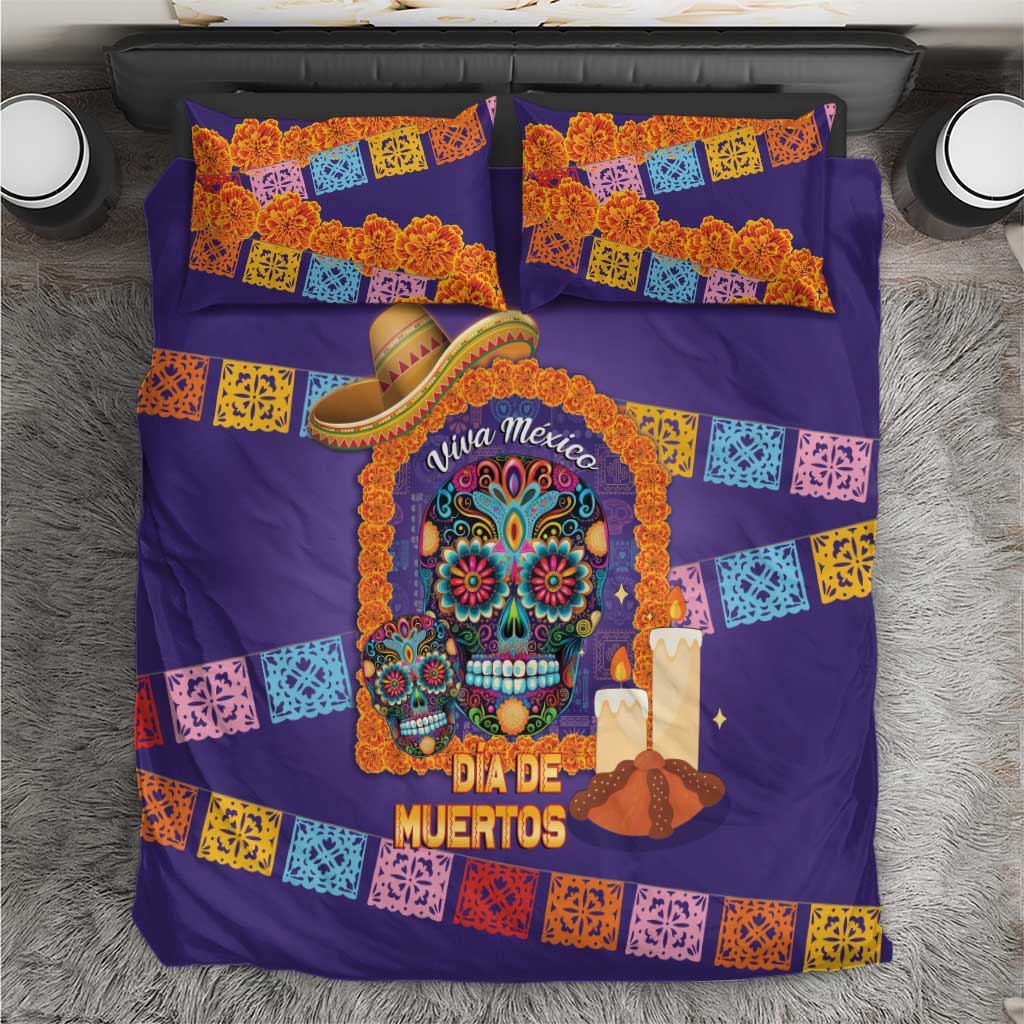 Mexico Day Of The Dead Bedding Set Sombrero Sugar Skull Marigold Pan De Muerto - Wonder Print Shop