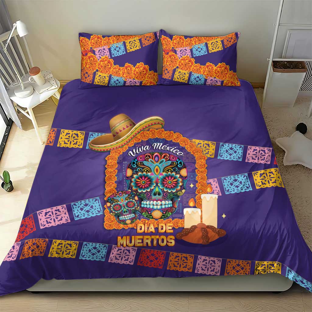 Mexico Day Of The Dead Bedding Set Sombrero Sugar Skull Marigold Pan De Muerto - Wonder Print Shop