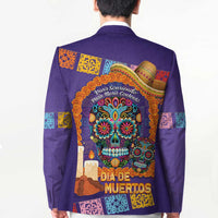 Mexico Day Of The Dead Blazer Sombrero Sugar Skull Marigold Pan De Muerto - Wonder Print Shop