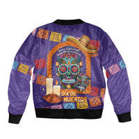 Mexico Day Of The Dead Bomber Jacket Sombrero Sugar Skull Marigold Pan De Muerto - Wonder Print Shop
