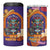 Mexico Day Of The Dead 4 in 1 Can Cooler Tumbler Sombrero Sugar Skull Marigold Pan De Muerto - Wonder Print Shop