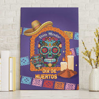 Mexico Day Of The Dead Canvas Wall Art Sombrero Sugar Skull Marigold Pan De Muerto - Wonder Print Shop