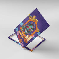 Mexico Day Of The Dead Canvas Wall Art Sombrero Sugar Skull Marigold Pan De Muerto - Wonder Print Shop